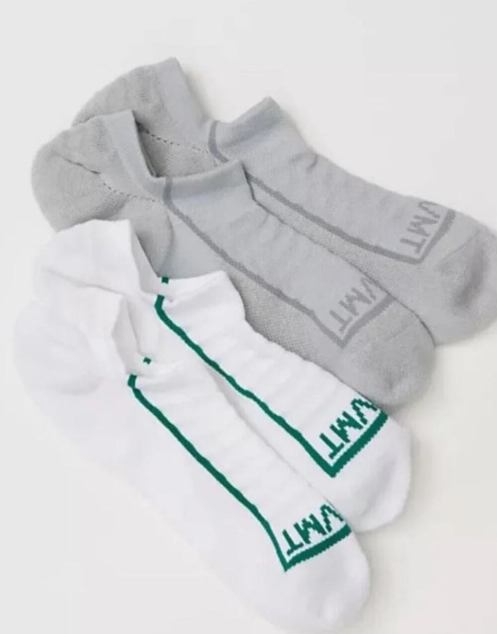 NWT FP Free People Movement Simple Sport No Show Sock 2 Pack | White/Grey | OS